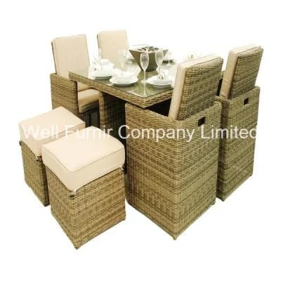 7PC Patio Wicker/Rattan Dining Set with Table (WF-21015)