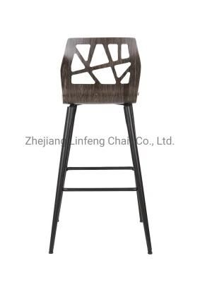 Hot Sale High Quality Modern Designs Wooden Bar High Stool Chair Adjustable