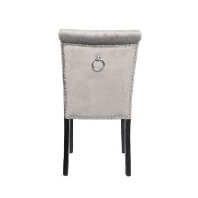 Low Back Velvet Dining Chair Without Armrest