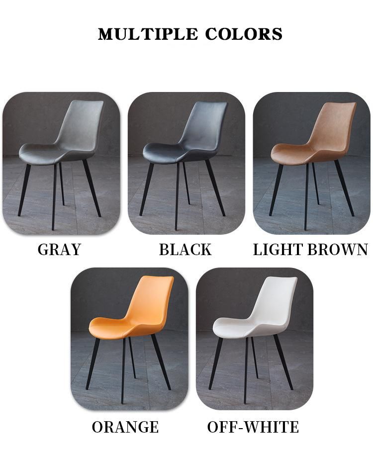 Modern Living Room Furniture PU Leather Fabric Dining Chairs