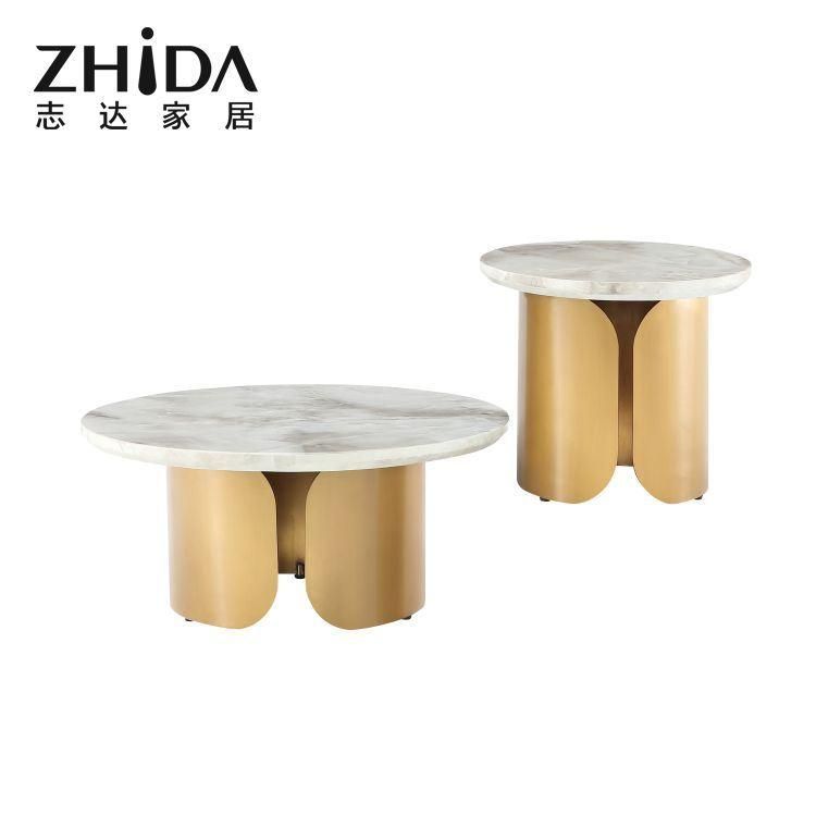 Home Furniture Living Room Sofa Side Table Modern Simple Small Round Coffee Table Light Luxury Small Apartment Tea Table