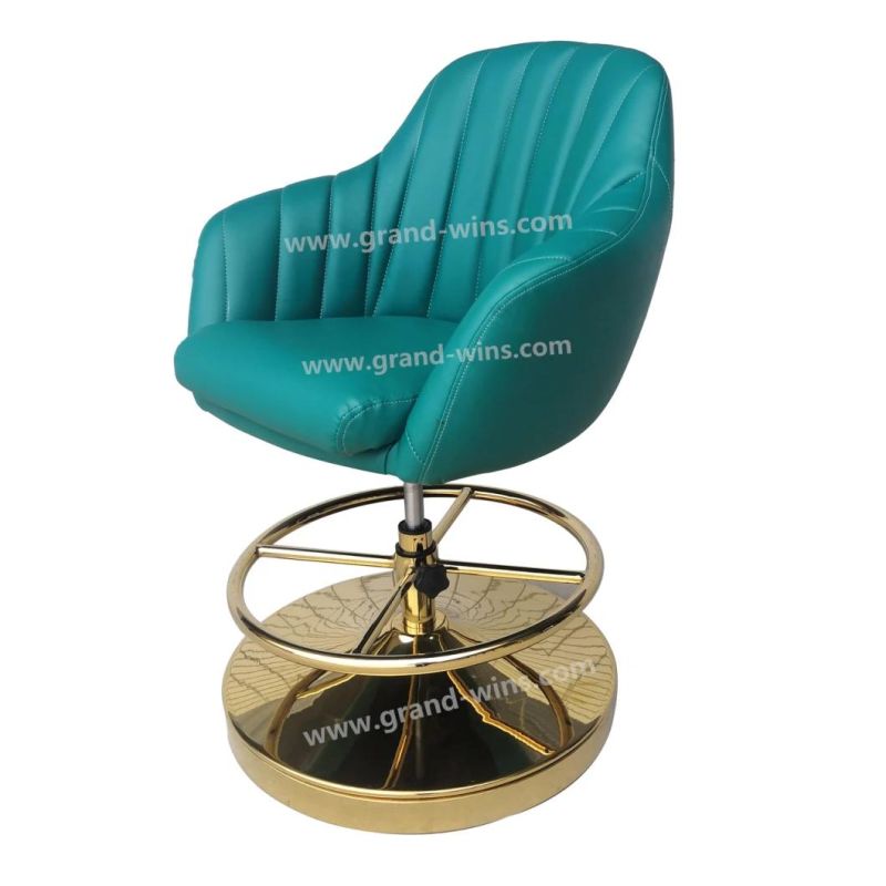 2020 Newest Factory Wholesale Luxury VIP Swivel Movable Casino Chair