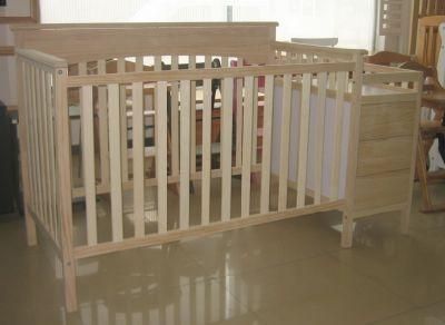 Modern Wooden Assembled Adjustable Baby Bed Attached to Parents Bed