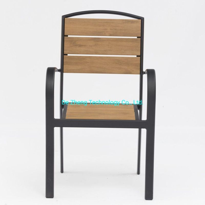 Garden Outdoor PS Wood Aluminum Restaurant Bistro Bar Chair Set