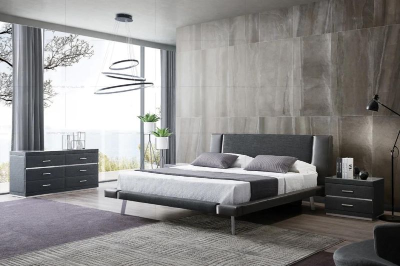 Hot Selling Item Modern Furniturelatest Double Wall Bed of Fabric King Size Bed
