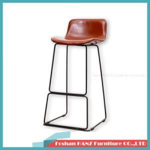 Armless Black Iron Foot Bar Chair