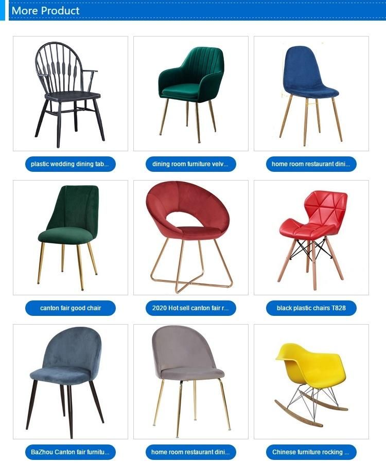 Modern Design Cheap Home Furniture PU Leather Dining Room Chairs Beech Wood Legs Colorful Fabric Accent Chair