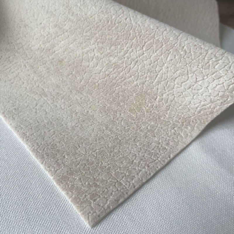 Nylon Single Embossed Flocked Fabric Functional Furniture Cloth Water Repellent Oilproof Easy Cleaning Stain Resistant Repellency to Liquid Furniture Material