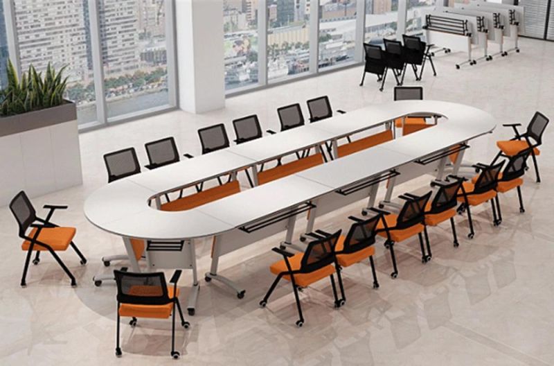 Rapid Steel Frame Folding Table Round Meeting Table Boardroom Desk