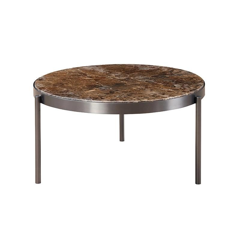 Modern Home Furniture Living Room Metal Leg Marble Top Center Coffee Table Luxury Sectional Round Tea Table