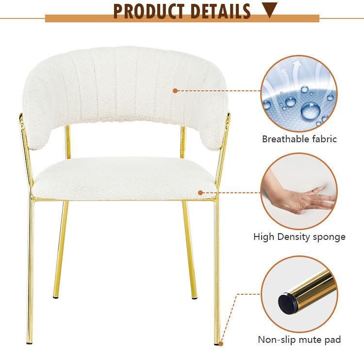 Cheap Indoor Home Furniture Room Restaurant Dining Wool Fabric Modern Dining Chair