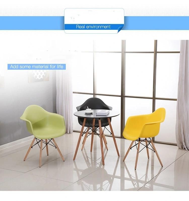 Modern Restaurant Dining Chair Plastic Living Room Side Chairs Luxury Dining Room Chair with Armrest