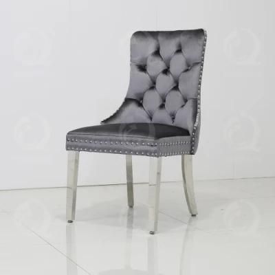 Wholesale Dining Room Furniture Modern Luxury Blue Velvet Dining Chair
