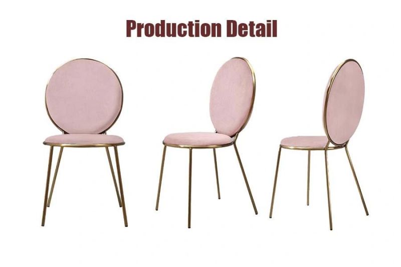 Home Outdoor Furniture Sofa Chair Banquet Wedding Event Chair Velvet Fabric Dining Chair with Gold Plated Legs