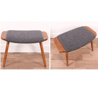 Solid Wood Sofa Ottoman Shoe Changing Stool Simple Fabric Dressing Stool