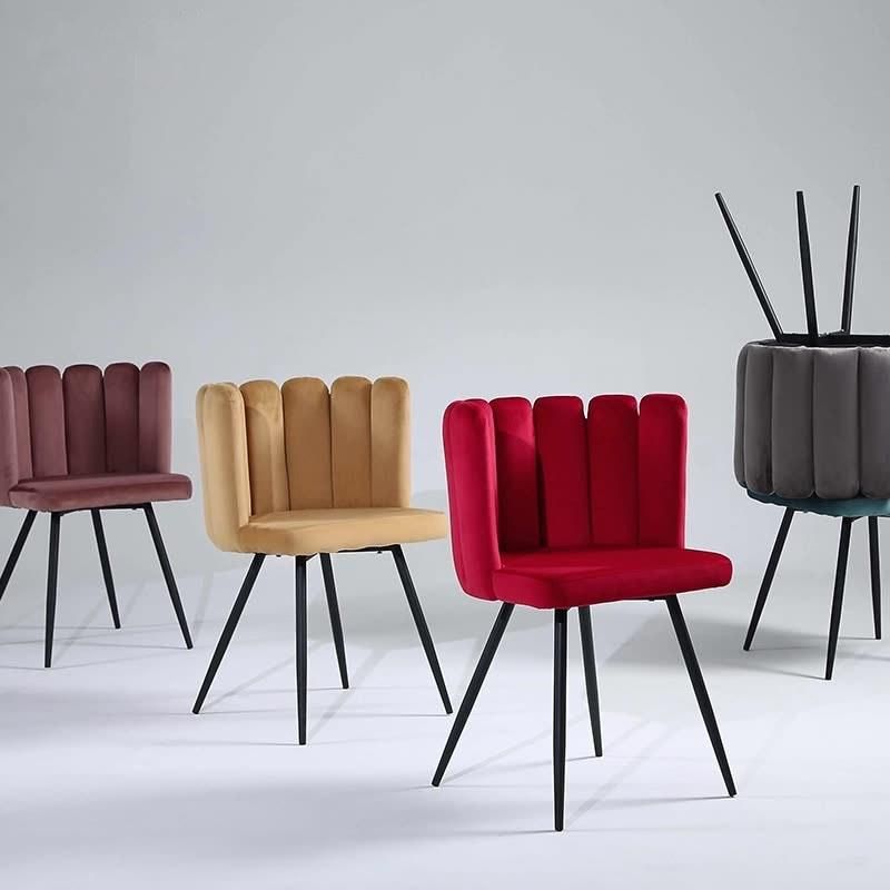 Modern Upholstered Velvet Fabric Living Room Dining Chairs