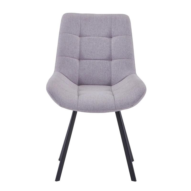 Modern Upholstered Fashion Indoor Home Furniture Grey Fabric Dining Chair