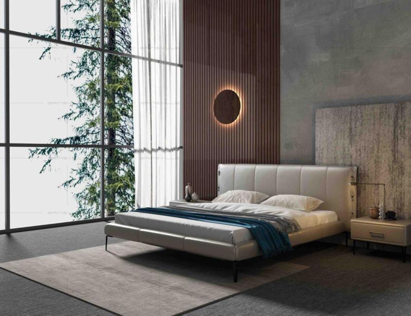 Modern Luxury Contemporary Bedroom Furniture Leather Beds Gc1727