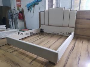 Luxury Home Furniture Bedroom Bed Metal Frame Fabric Leather Bed