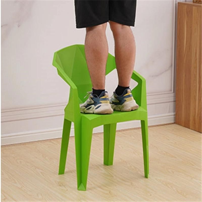 New Design Colourful Plastic Dining Chair with Armrest