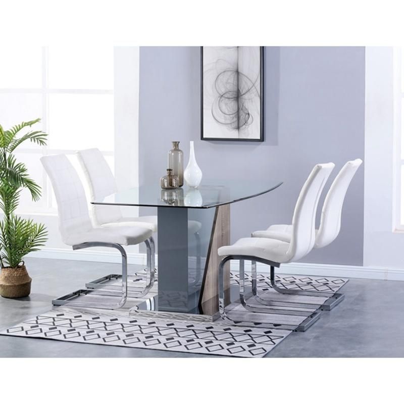 Wholesale Modern Dining Room Furniture Water Proof Leather Dining Chair Metal Nordic Dining Chair
