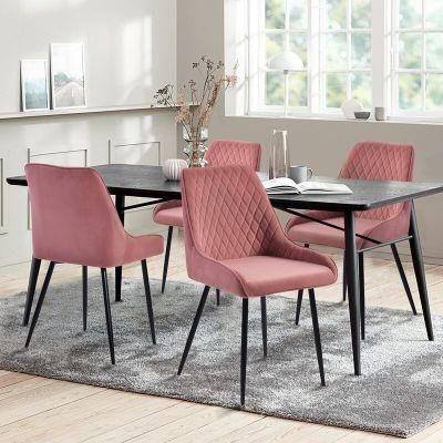 Cozy Design Dining Hotel Furniture Velvet Upholstery Side Chair