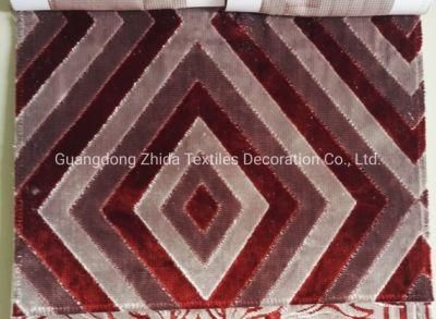 Household Textiles 100% Polyester Cut Velvet Terciopelo Upholstrey Sofa Covering Fabric