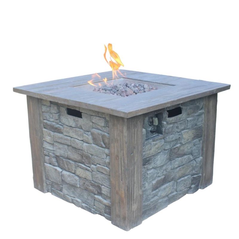 Gas Cylinder Inside CE Approved Gfrc Durable Concrete Structure Asaph Fire Cube Fire Table