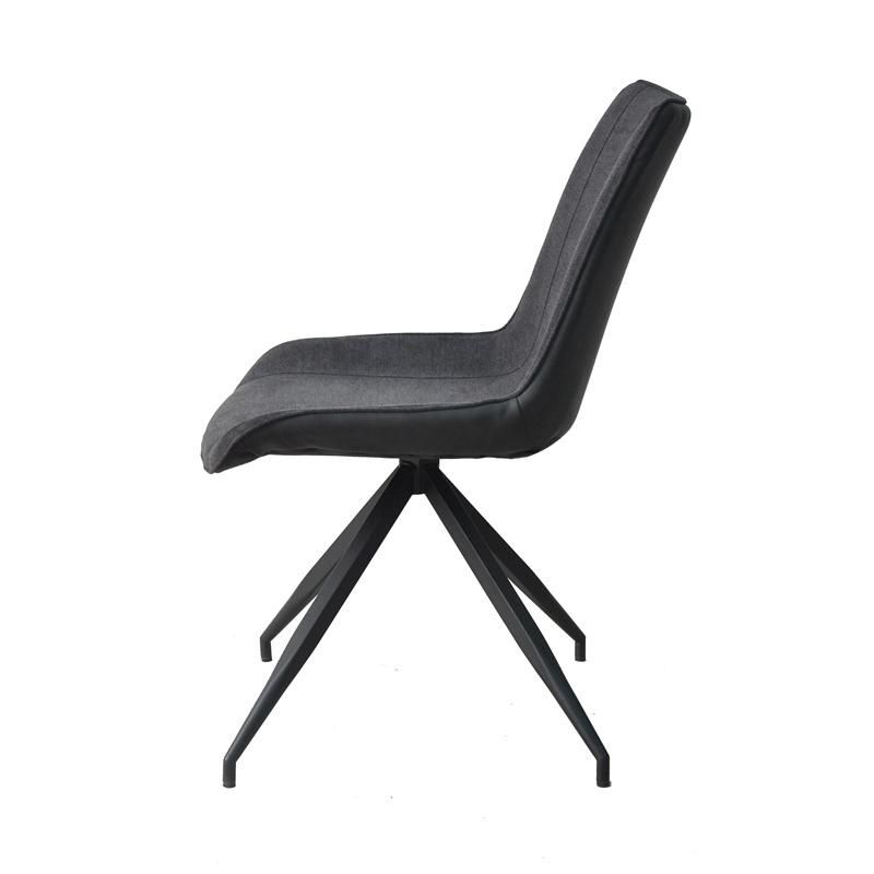 Nordic Style Cheap Indoor Modern Cowboy Fabric Dining Chair with Metal Leg