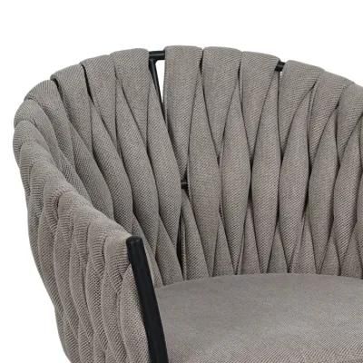 Fabtory Nordic Modern Luxury Fabric Upholstered Fabric Outdoor Dining Chair