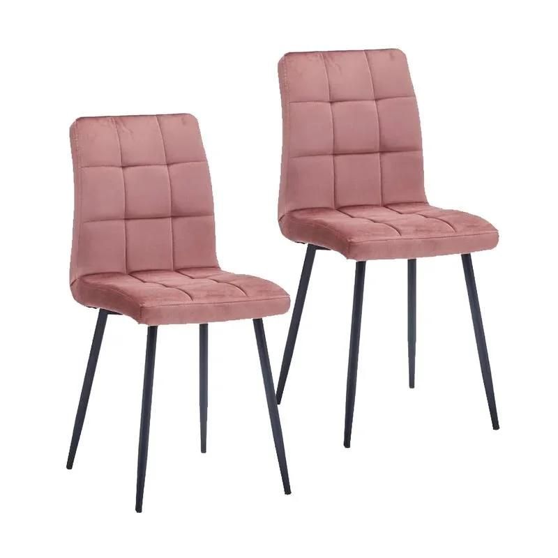 China Wholesale Modern Home Furniture Set Restaurant Velvet Upholstered Dining Chairs for UK Market