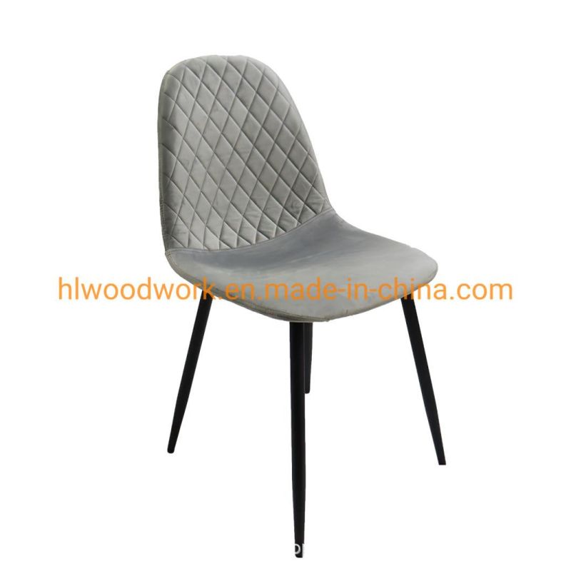 Wholesale Luxury Nordic Modern Design Brown Fabric Upholstered Seat Dining Chairs Modern Design Dining Room Furniture Leatherleisure Restaurant Dining Chair