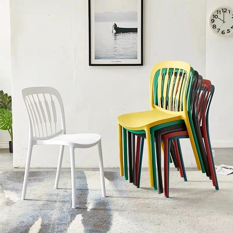 Modern Living Room Restaurant Home Outdoor Using Plastic Dining Chair Stackable Design for Bar Cafe Chair