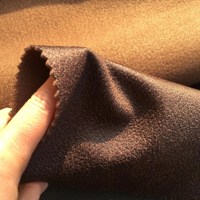 Easy Cleaning PVC Looking Velvet Sofa Fabric (621)