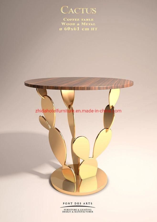 Elegant Stainless Steel Bird Nest Marble Top Coffee Table Center Table