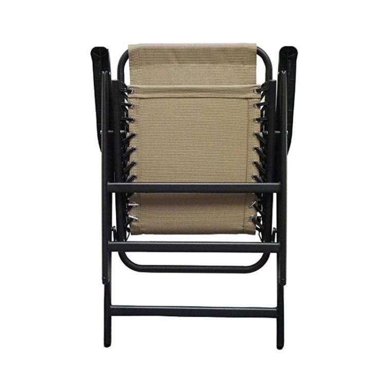 Outdoor Folding Durable Steel Frame Textile Fabric Beach Deck Chair