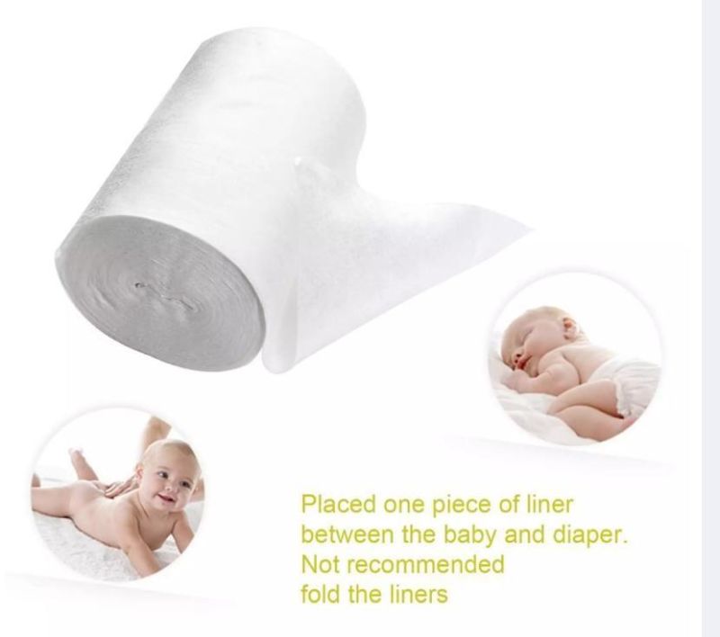 One Roll Biodegradable Flushable Bamboo Baby Nappy Cloth Diaper Insert Liner Disposable Liners