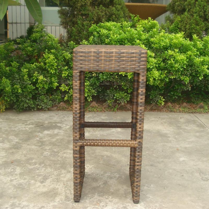 Garden Patio Fabric Bambool Look Chair Stacking High Bar Outdoor Stool Furniture