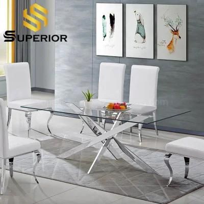 Luxury Chair Customized PU Leather Stainless Steel Sweden Dining Chair