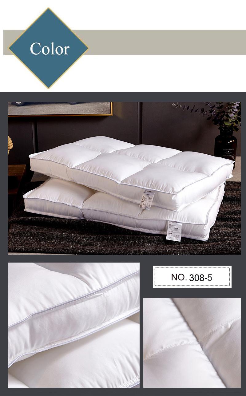 Luxury Home Products Soft Cotton Fabric Bed Pillows Decorative Microfiber Filling Neck Pillow