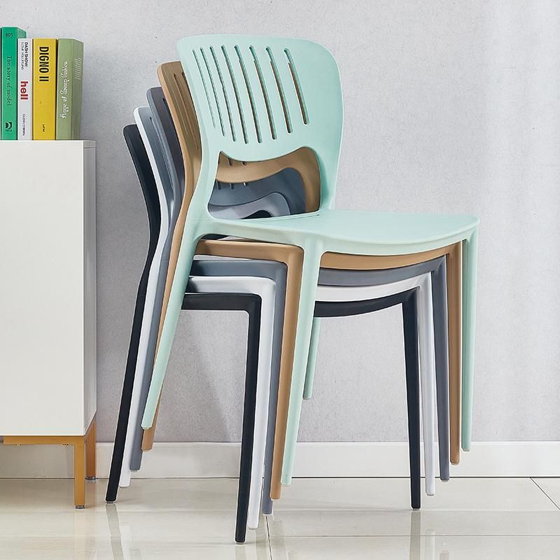 High Quality Home Furniture Modern Design Plastic Chair Dining Room PP Seat for Garden