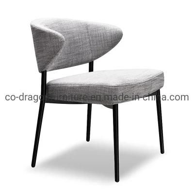 Modern Home Furniture Metal Legs Dining Chair with Fabric