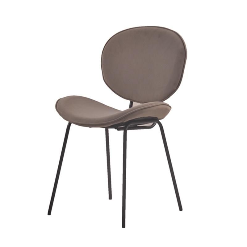 Cheap Custom Nordic Fabric Accent Dine Room Restaurant Chair with Metal Legs