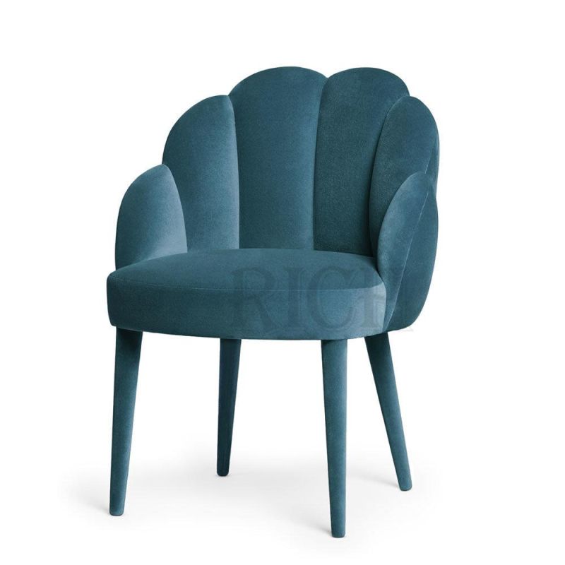 Nordic Velvet Dining Room Chairs Modern Restaurant Dinner Chair Daisy Look Velvet Fabric Dining Chair