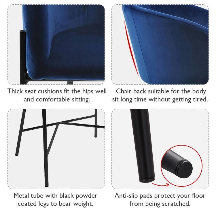 Kitchen Restaurant Home Furniture High Quality Modern Fabric Dining Chair