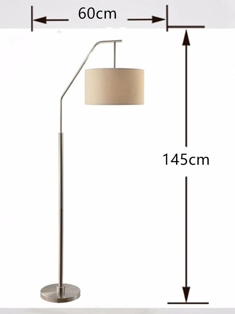 Modern Metal Floor Lamp Modern E27 Floor Lamps Standing Simple Fabric Shade Standing Lamp (WH-MFL-74)