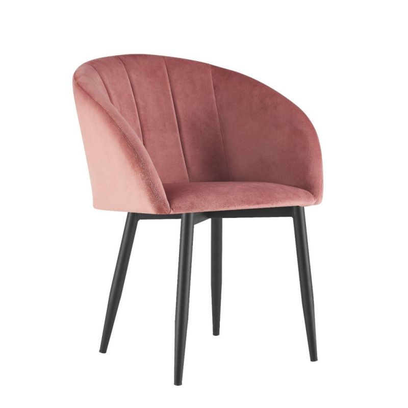 Hotsale High Quality Dining Chair Velvet Fabric Metal Leg Home Furniture