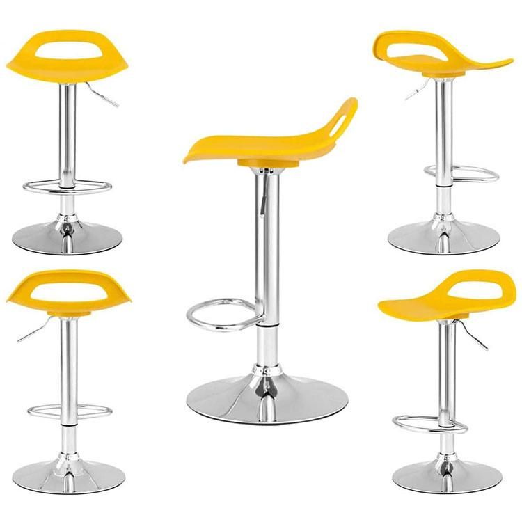 Newly Design Cheap Commerical furniture Colorful Bar Stool Free Sample Adjustable Lift Plastic Bar Chair