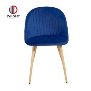 Deep Blue Color Wholesale Modern Design Restaurant Cafe Furniture Iron Dining Chair