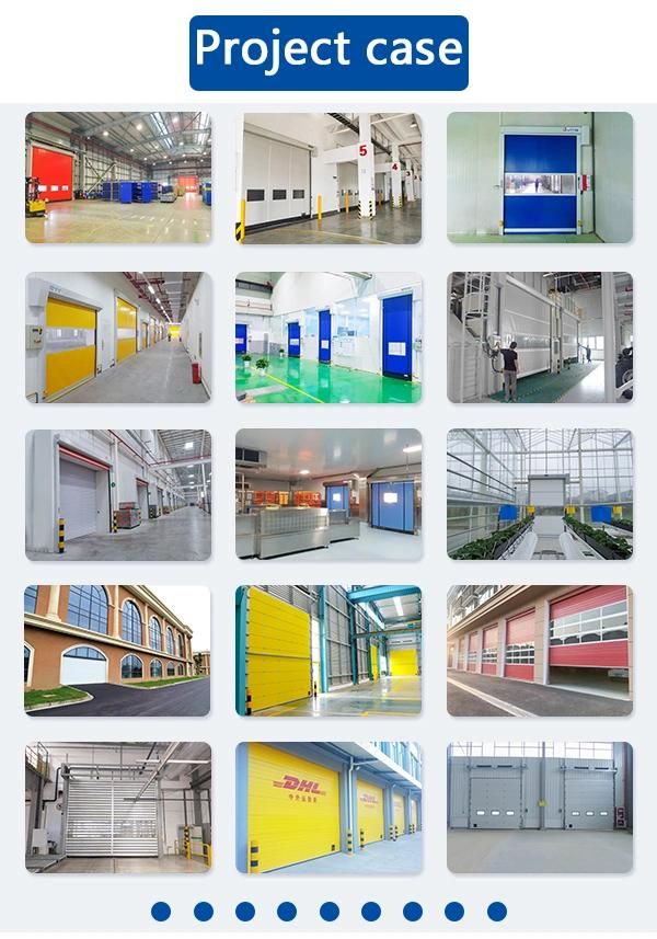 Medicine Clean Room 0.8mm Patent Technology Automatic Rolling Rapid Zipper Door with Servo Motor